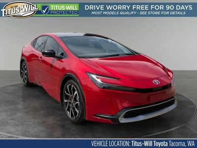 2024 Toyota Prius Prime XSE in Emotional Red 2 — front three-quarter view