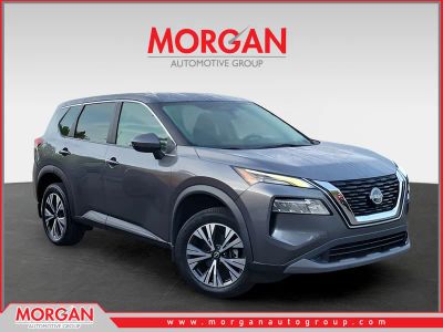 2023 Nissan Rogue SV in Gray — front three-quarter view