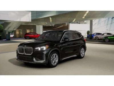 2026 BMW X1 xDrive28i in Black Sapphire Metallic — front three-quarter view