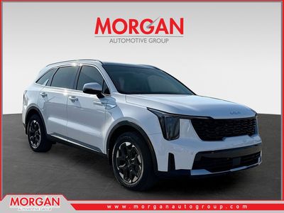 2026 Kia Sorento S in Glacial White Pearl — front three-quarter view