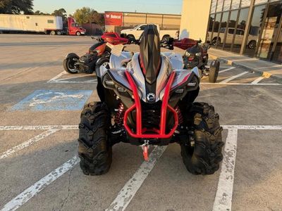 2026 Can-Am Renegade X mr 1000 R Hyper Silver & Legion Red — rear three-quarter view