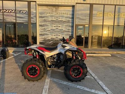 2026 Can-Am Renegade X mr 1000 R Hyper Silver & Legion Red in Hyper Silver / Legion Red — front three-quarter view