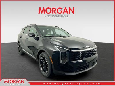 2026 Kia Sportage EX in Ebony Black — front three-quarter view