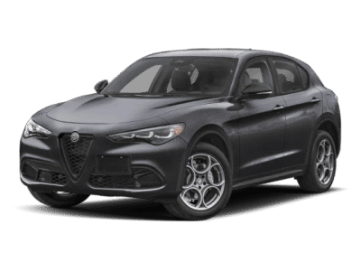 2025 Alfa Romeo Stelvio Base in Black — front three-quarter view