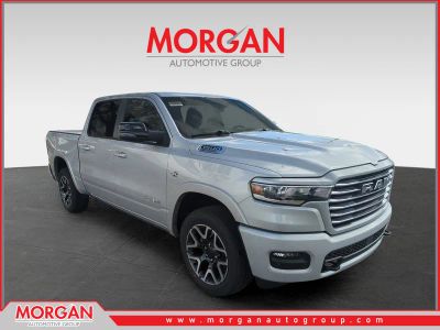 2026 Ram 1500 Laramie in Silver — front three-quarter view