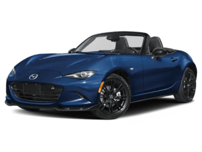 2026 Mazda MX-5 Miata Club in Blue — front three-quarter view