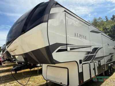 2021 Keystone RV Alpine — rear three-quarter view