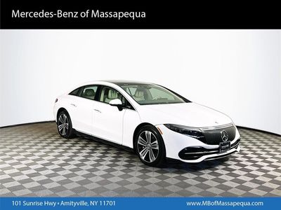 2023 Mercedes-Benz EQS 450 in White — front three-quarter view