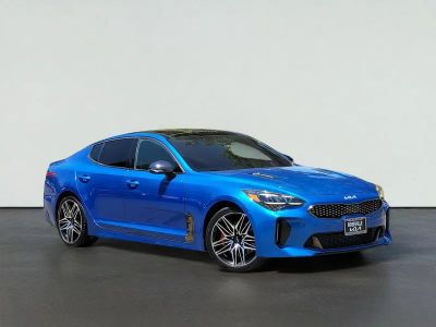 2022 Kia STINGER GT1 in Micro Blue — front three-quarter view
