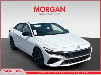 2026 Hyundai ELANTRA SEL Sport in Serenity White Pearl — front three-quarter view
