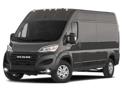 2026 RAM ProMaster Cargo Van Tradesman in Bright White Clear-Coat Exterior Paint — front three-quarter view