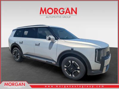 2027 Kia Telluride Hybrid EX in Ivory Silver — front three-quarter view