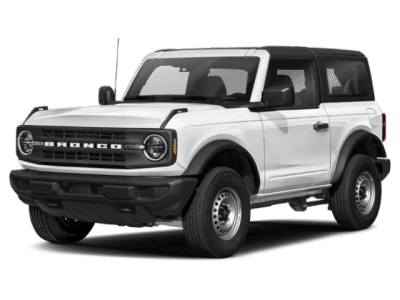 2026 Ford Bronco Base in White — front three-quarter view