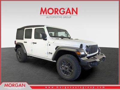 2026 Jeep Wrangler Sport S in White — front three-quarter view