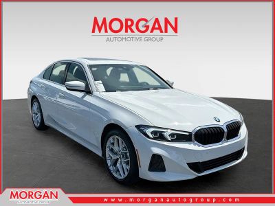 2026 BMW 3 Series 330i in White — front three-quarter view