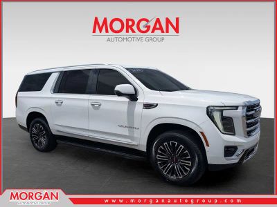 2025 GMC Yukon XL Elevation in Summit White — front three-quarter view