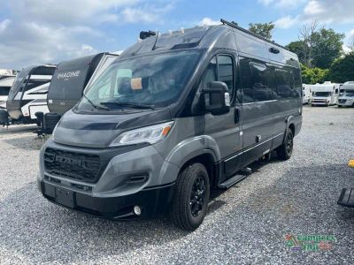 2027 Winnebago Travato in BRIGHT SILVER DELUXE — front three-quarter view