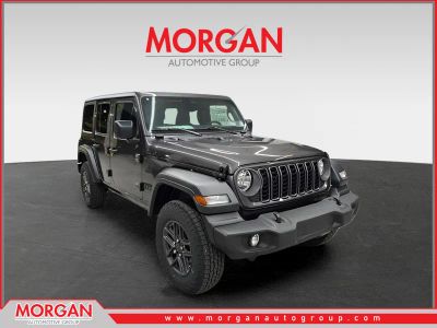 2025 Jeep Wrangler Sport S in Granite Crystal Metallic Clearcoat — front three-quarter view