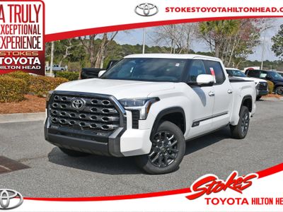 2026 Toyota Tundra Platinum in Wind Chill Pearl — front three-quarter view