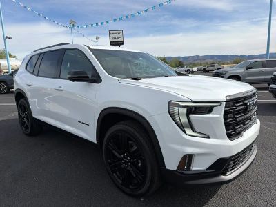 2026 GMC Acadia Elevation in Summit White — front three-quarter view
