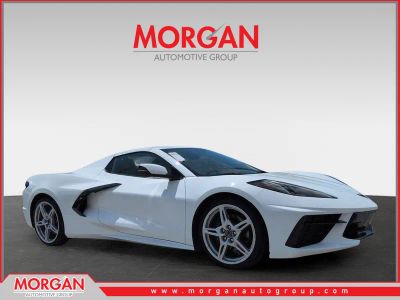 2025 Chevrolet Corvette Stingray in White — front three-quarter view