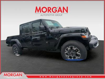 2026 Jeep Gladiator Sahara in Black — front three-quarter view