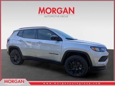 2026 Jeep Compass Latitude in Silver — front three-quarter view