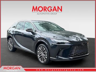 2023 Lexus RX 350 Premium Plus in Caviar — front three-quarter view
