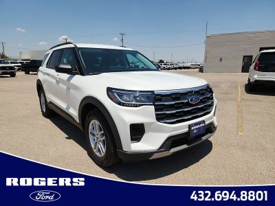 2026 Ford Explorer Active w/200A Pkg in Star White Metallic Tri-Coat — front three-quarter view