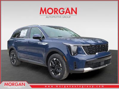 2026 Kia Sorento S in Midnight Lake Blue — front three-quarter view