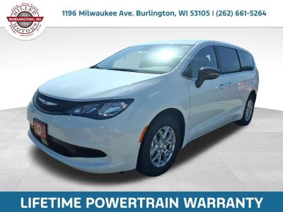 2027 Chrysler Pacifica PACIFICA LX in Bright White Clear-Coat Exterior Paint — front three-quarter view