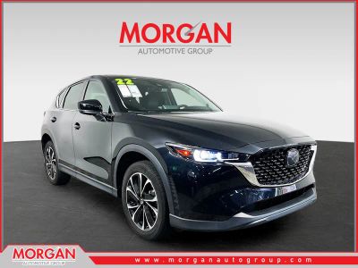 2022 Mazda CX-5 2.5 S Premium Plus Package in Black — front three-quarter view