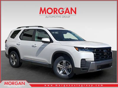 2026 Honda Pilot EX-L in Platinum White Pearl — front three-quarter view