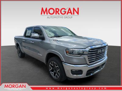2026 Ram 1500 Laramie in Silver — front three-quarter view