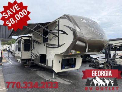 2014 Grand Design Solitude 369RL — front three-quarter view