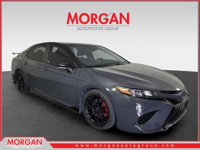 2023 Toyota Camry TRD V6 in Black — front three-quarter view