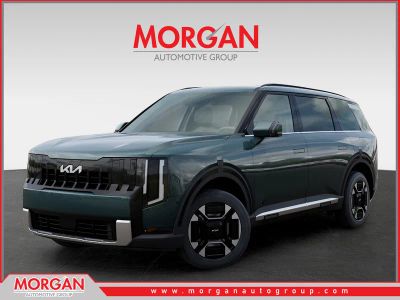 2027 Kia Telluride Hybrid EX in Jade — front three-quarter view