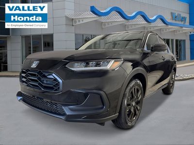 2026 Honda HR-V Sport in Crystal Black Pearl — front three-quarter view