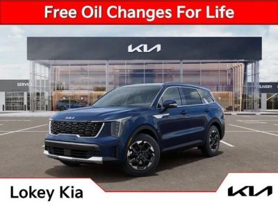 2026 Kia Sorento S in Midnight Lake Blue — front three-quarter view