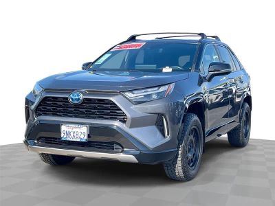 2024 Toyota RAV4 Hybrid XSE in Gray — front three-quarter view