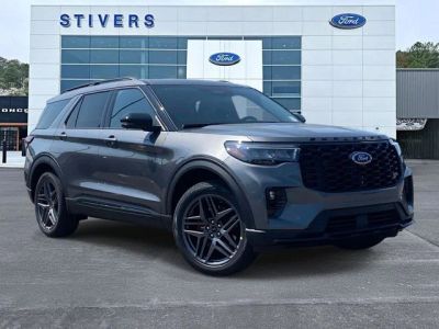 2026 Ford Explorer ST in Carbonized Gray Metallic — front three-quarter view