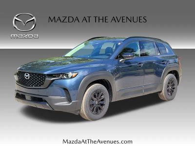 2026 Mazda CX-50 Hybrid Premium in Blue — front three-quarter view