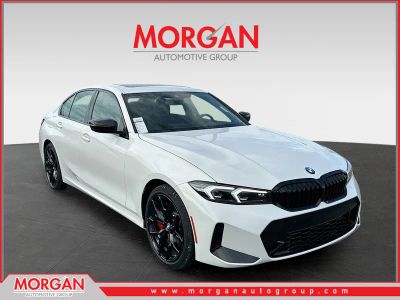2026 BMW 3 Series 330i in White — front three-quarter view