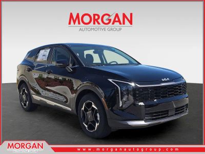 2026 Kia Sportage EX in Ebony Black — front three-quarter view