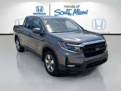 2024 Honda Ridgeline RTL in Modern Steel Metallic — front three-quarter view