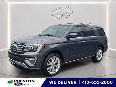 2019 Ford Expedition Limited in Magnetic — front three-quarter view