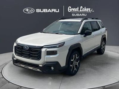 2026 Subaru OUTBACK Touring XT in Crystal White Pearl — front three-quarter view