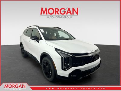 2026 Kia Sportage X-Line in Glacial White Pearl — front three-quarter view