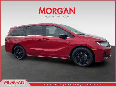 2026 Honda Odyssey Sport-L in Red — front three-quarter view