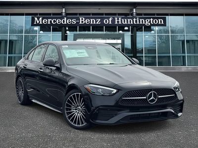 2026 Mercedes-Benz C-Class C 300 in Obsidian Black Metallic — front three-quarter view